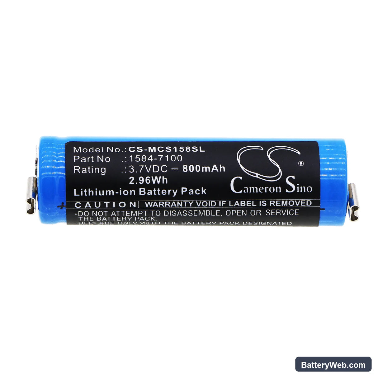 Moser ChromStyle 1584 Replacement Battery, 3.7V, 800mAh, Li-ion 3