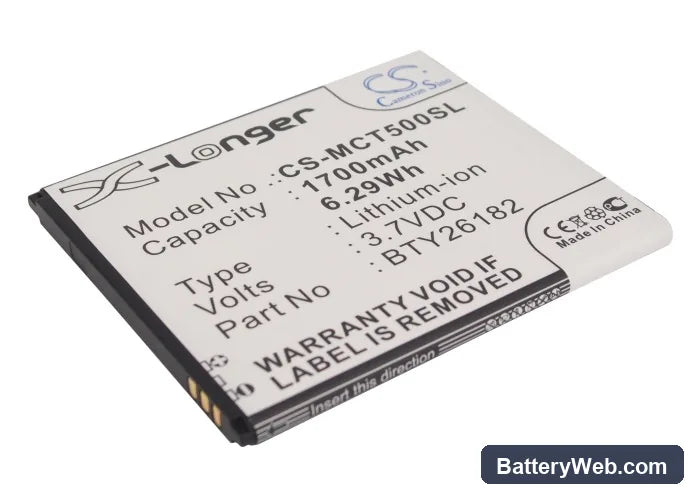 MyPhone A919i Dual Replacement Battery, 3.7V, 1700mAh, Li-ion 1