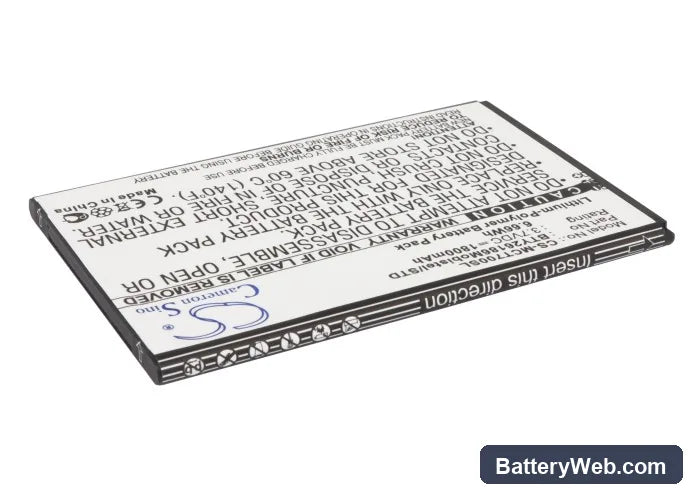 Mobistel Cynus T7 Replacement Battery, 3.7V, 1800mAh, Li-Polymer 2
