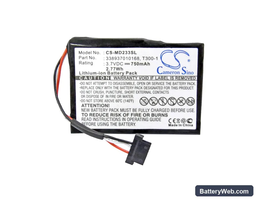Medion GoPal E4435 Replacement Battery, 3.7V, 750mAh, Li-ion 5
