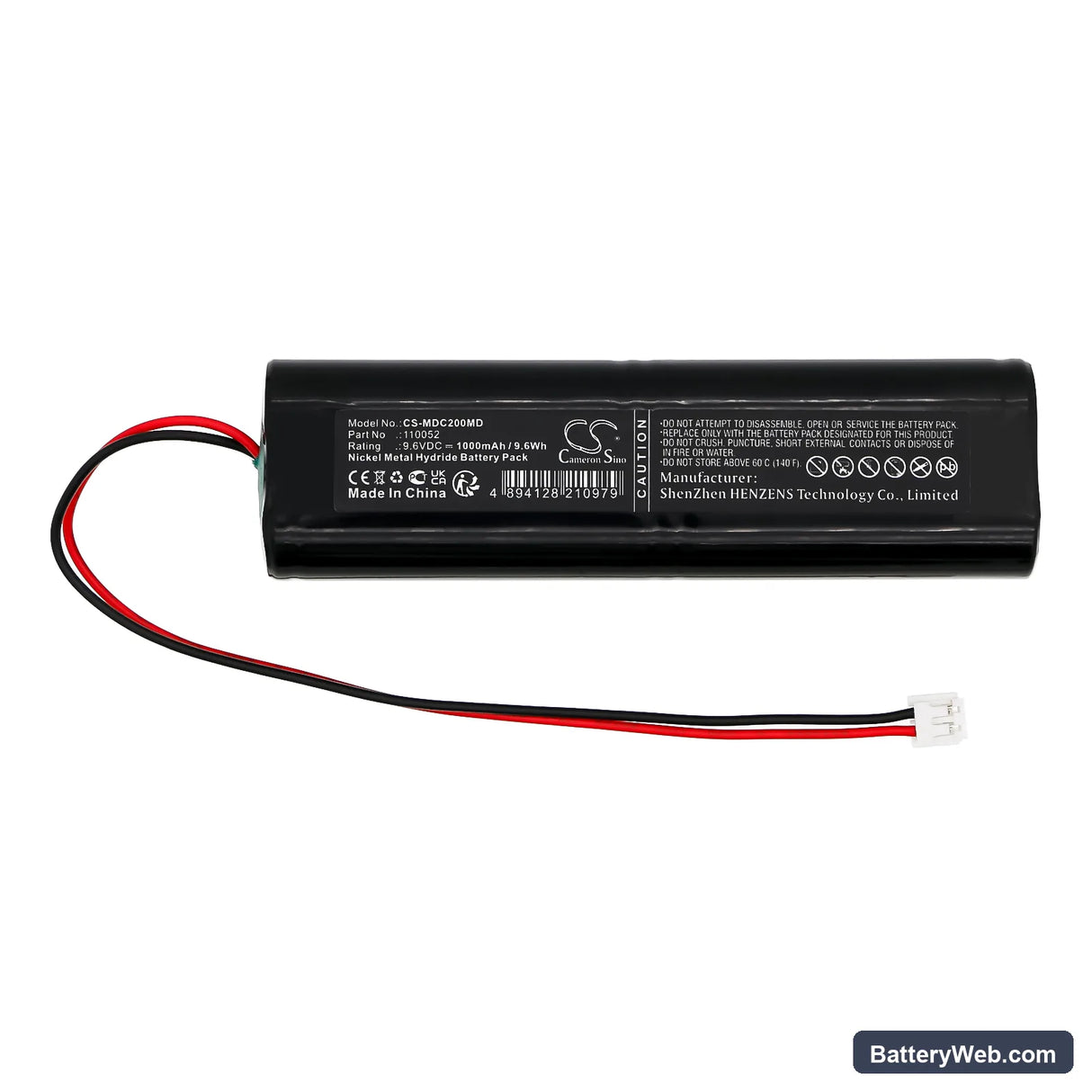 MGVG Doring Combimat 2000 Replacement Battery, 9.6V, 1000mAh, Ni-MH 3