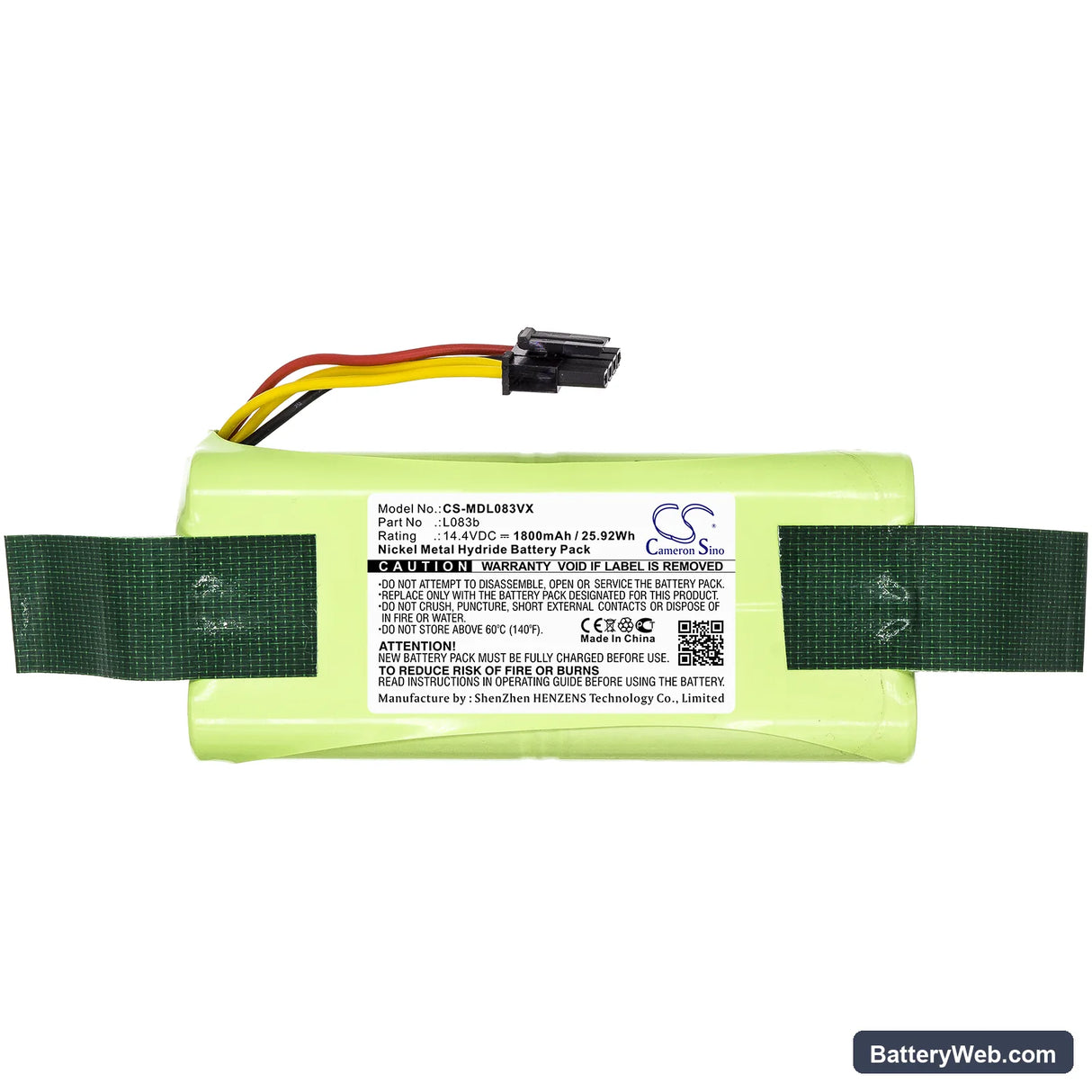 Redmond RV-R300 Replacement Battery, 14.4V, 1800mAh, Ni-MH 3