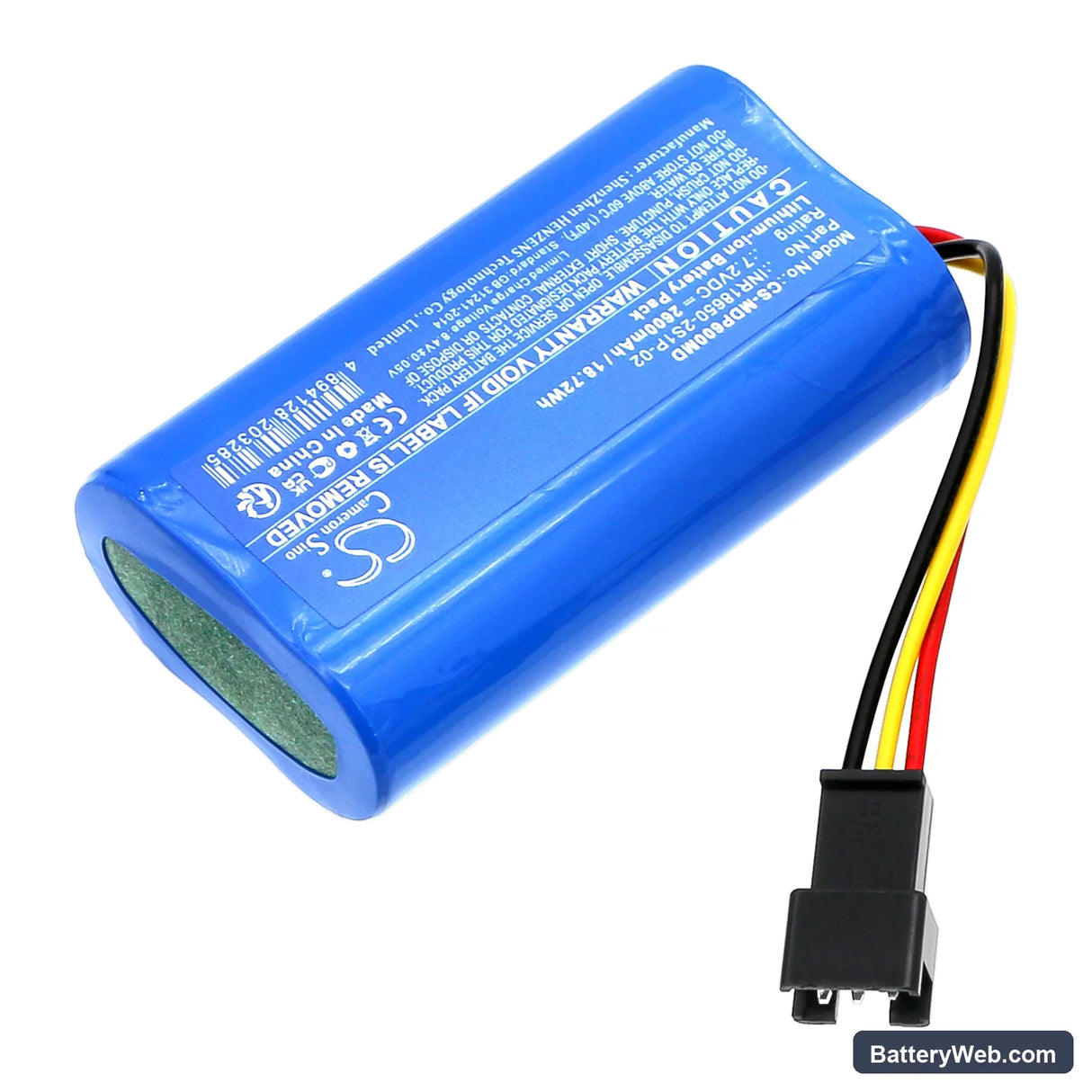 Medcaptain SYS-6010A Replacement Battery, 7.2V, 2600mAh, Li-ion 2