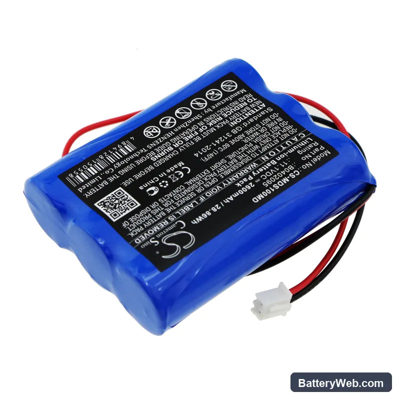 Medsonic MSCPR-1A Replacement Battery, 11.1V, 2600mAh, Li-ion 2