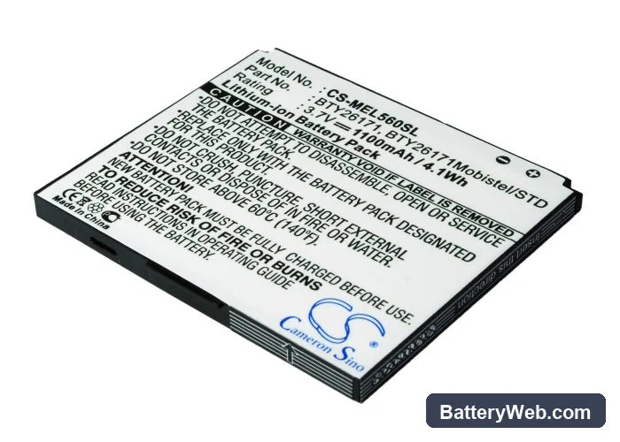 Elson EL560 Replacement Battery, 3.7V, 1100mAh, Li-ion 2
