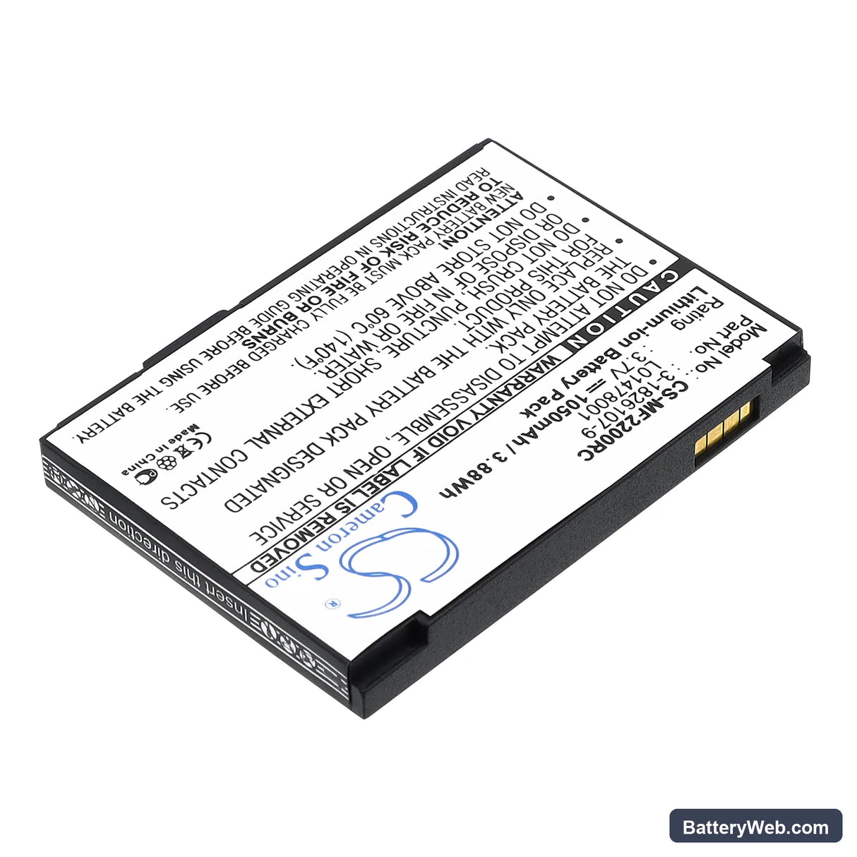Novatel Wireless MiFi2200 Replacement Battery, 3.7V, 1050mAh, Li-ion 2