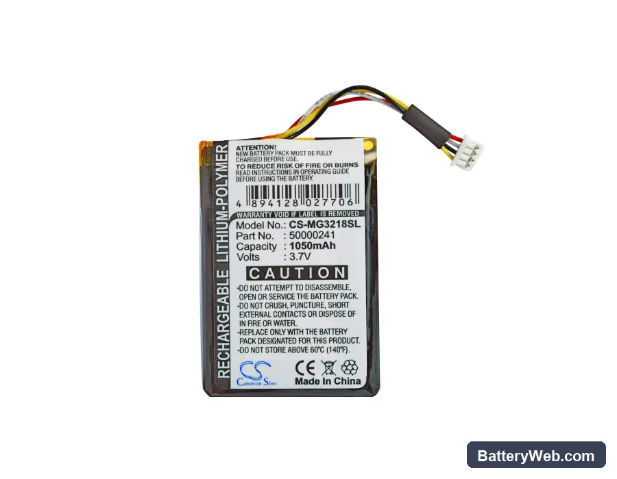 Typhoon MyGuide m imove 3218 Replacement Battery, 3.7V, 1050mAh, Li-Polymer 5