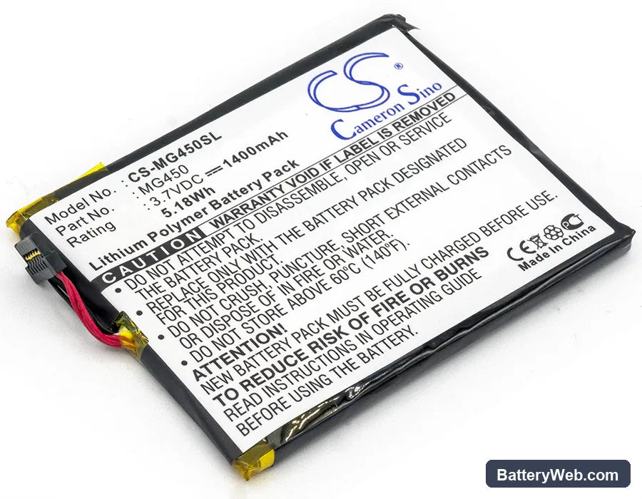 Airboard 4000 Replacement Battery, 3.7V, 1400mAh, Li-Polymer 1