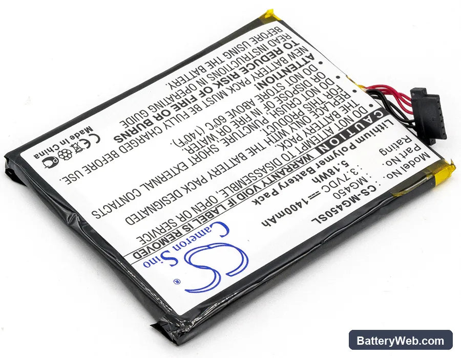 Airboard 4000 Replacement Battery, 3.7V, 1400mAh, Li-Polymer 2