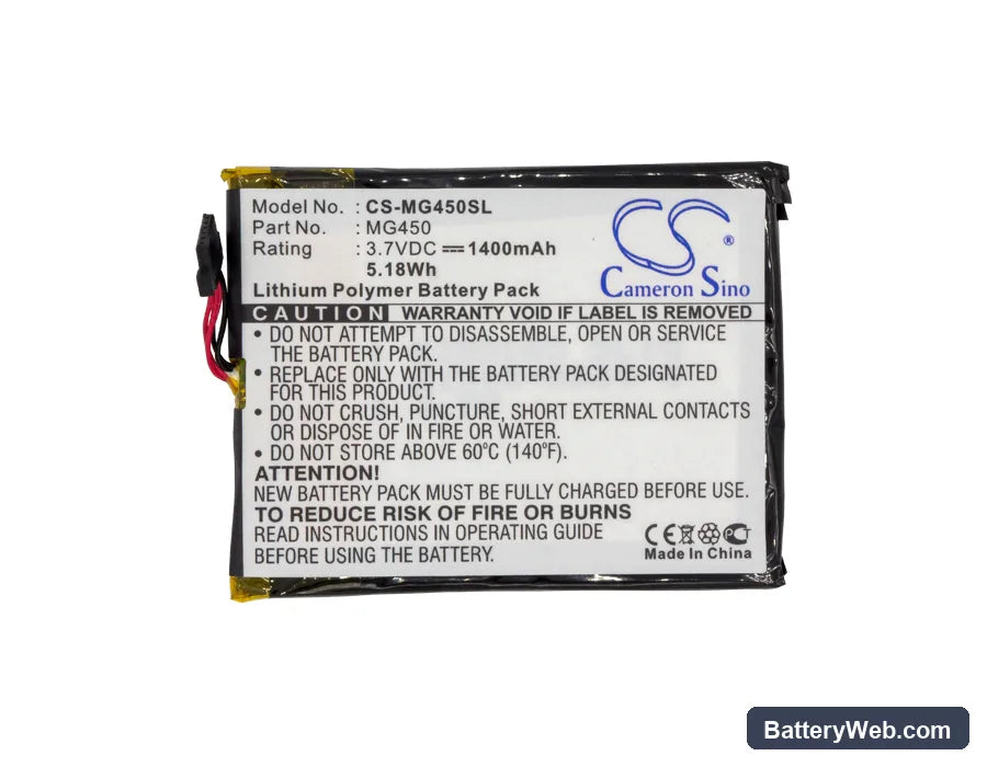 Airboard 4000 Replacement Battery, 3.7V, 1400mAh, Li-Polymer 6