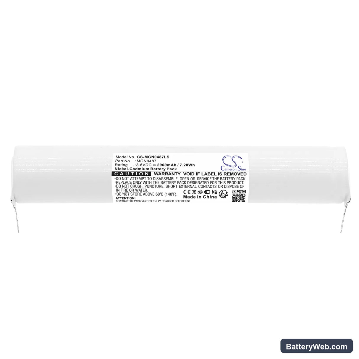 Schneider 758203 Replacement Battery, 3.6V, 2000mAh, Ni-CD 3