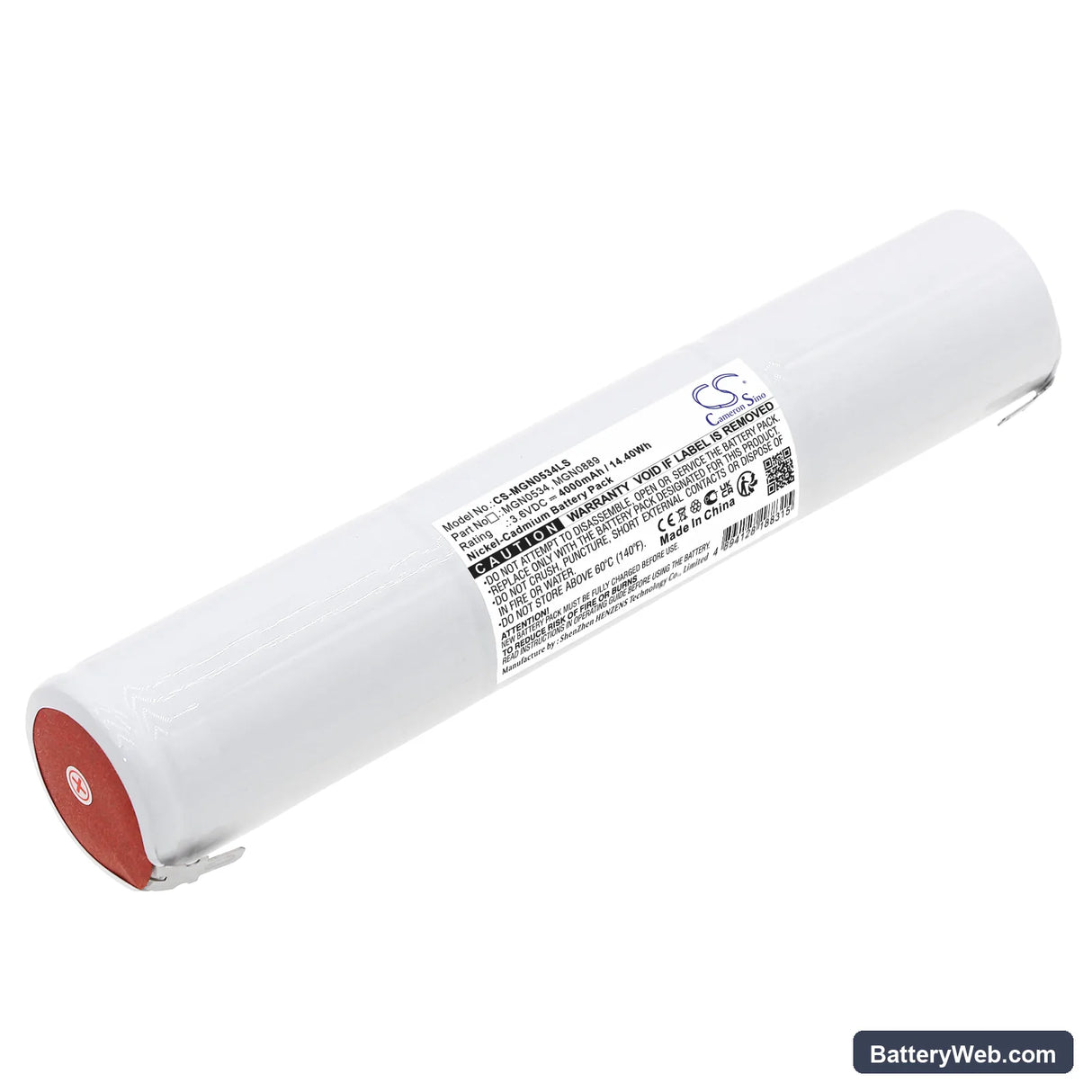 Schneider TD110333 Replacement Battery, 3.6V, 4000mAh, Ni-CD 1