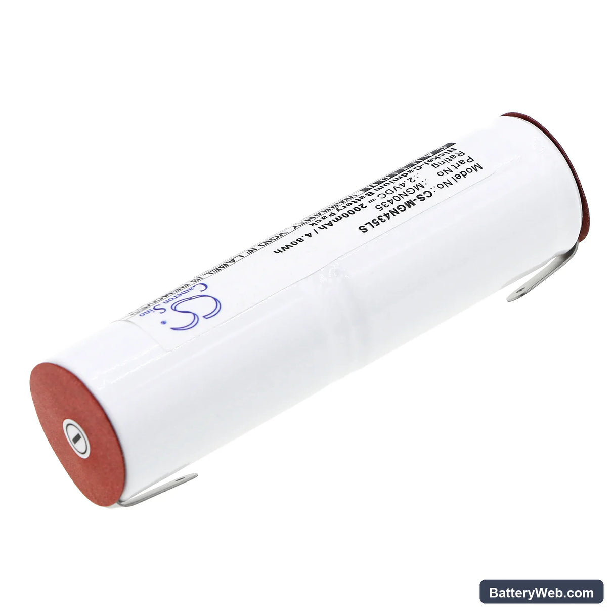 Saft 805565 Replacement Battery, 2.4V, 2000mAh, Ni-CD 2