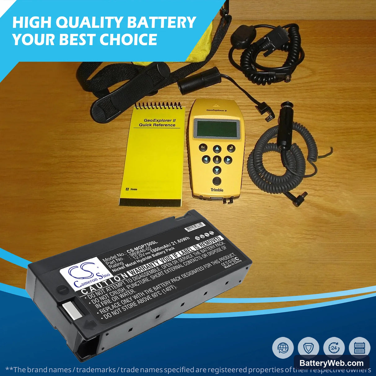 Magellan GPS 750M Replacement Battery, 12V, 1800mAh, Ni-MH 6