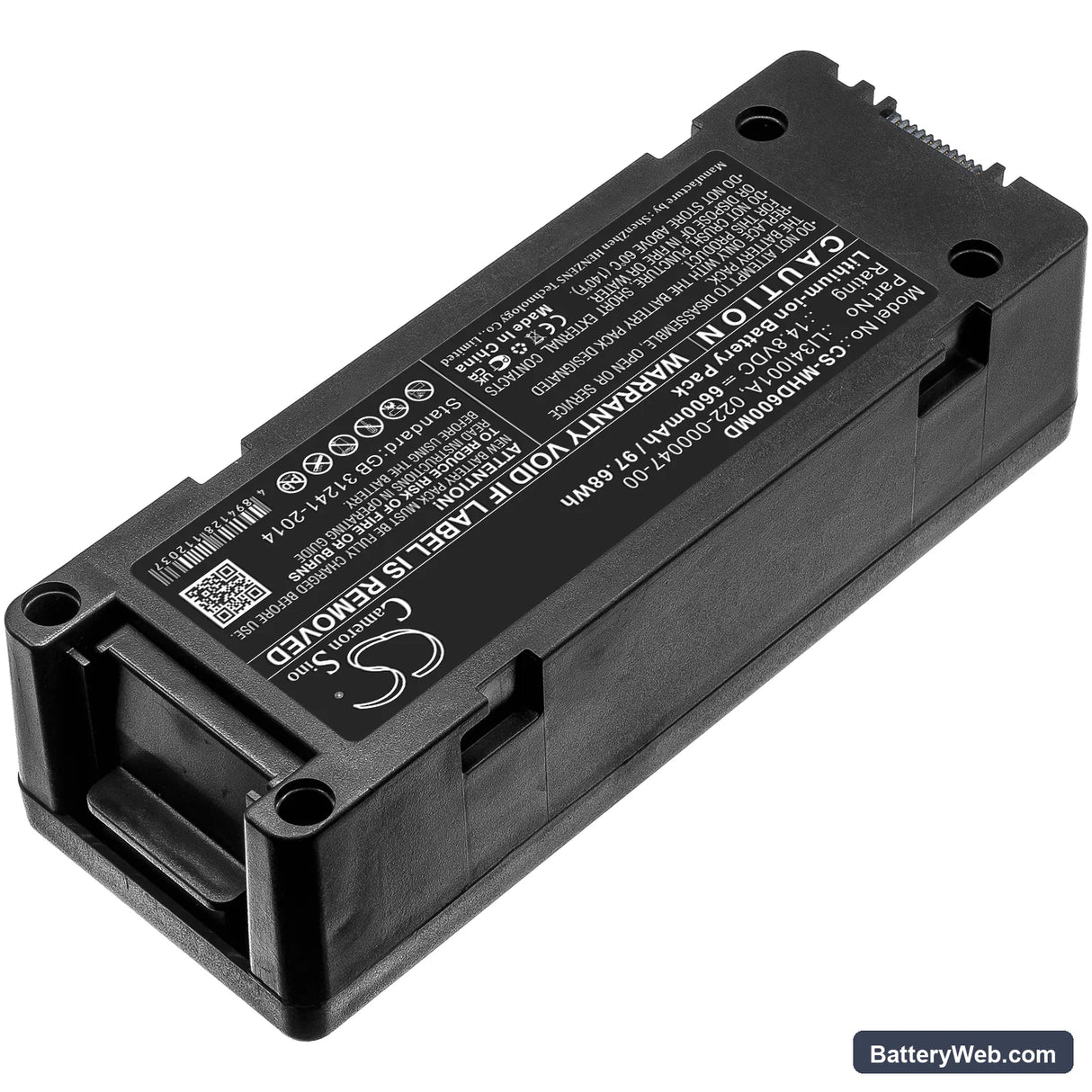 Mindray BeneHeart D6 Replacement Battery, 14.8V, 6600mAh, Li-ion 2