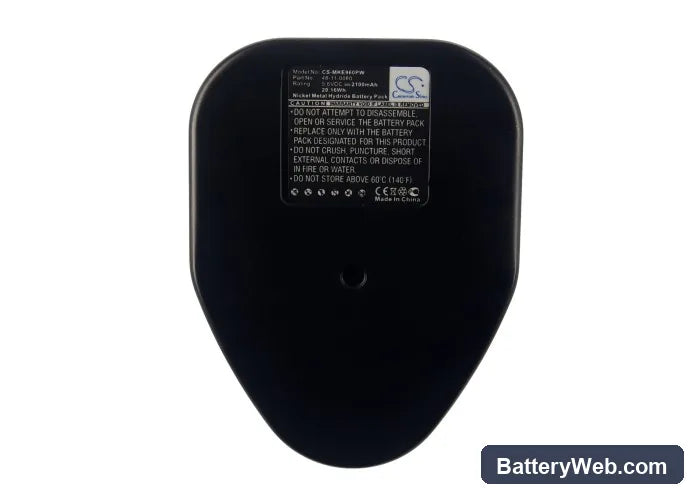 Milwaukee 0210-1 Replacement Battery, 9.6V, 2100mAh, Ni-MH 5
