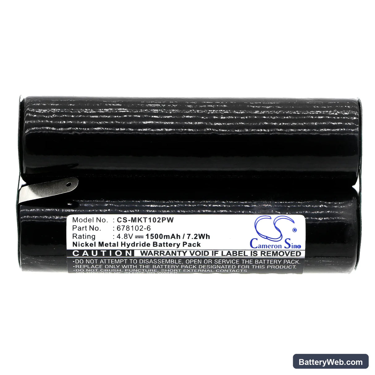 Makita 6041D Replacement Battery, 4.8V, 1500mAh, Ni-MH 5