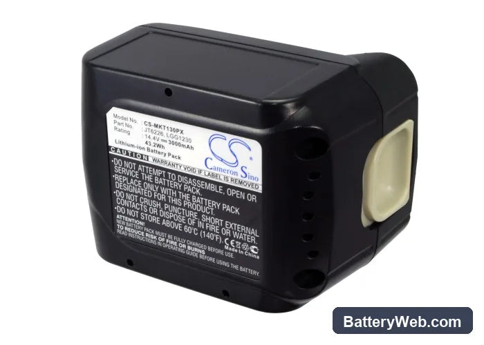 DOLMAR AH-3756 XE3 Replacement Battery, 14.4V, 3000mAh, Li-ion 4