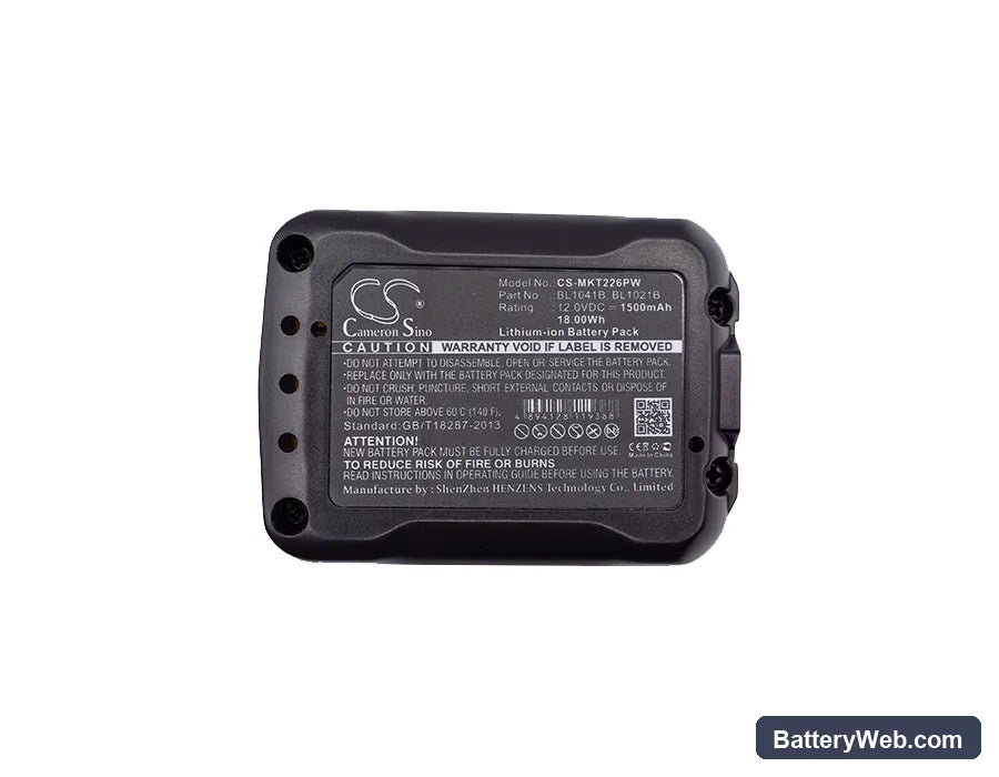 Makita 12V Max CXT Tool Replacement Battery, 12V, 1500mAh, Li-ion 5