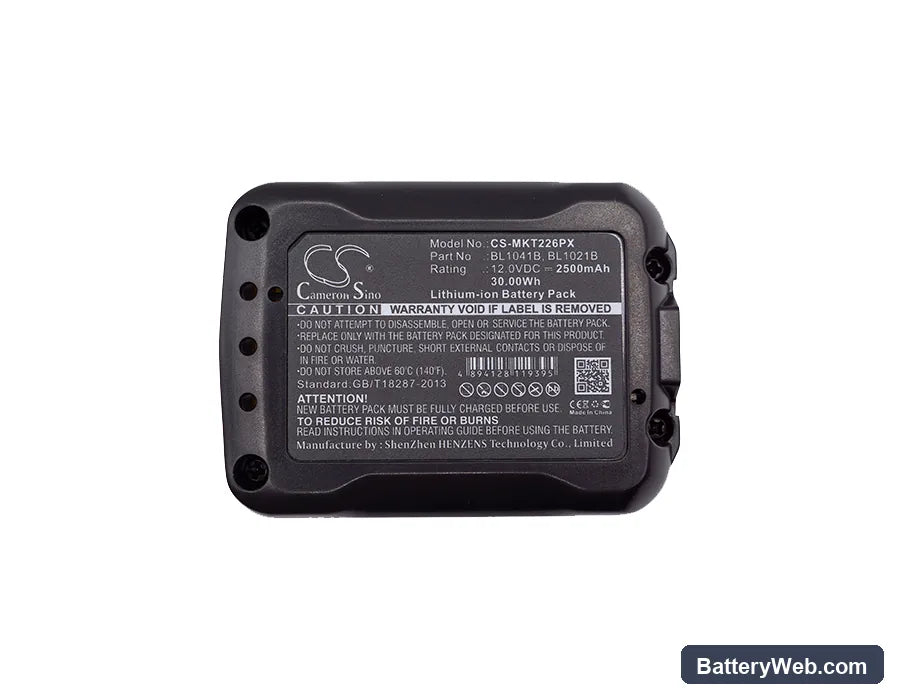 Makita 12V Max CXT Tool Replacement Battery, 12V, 2500mAh, Li-ion 5