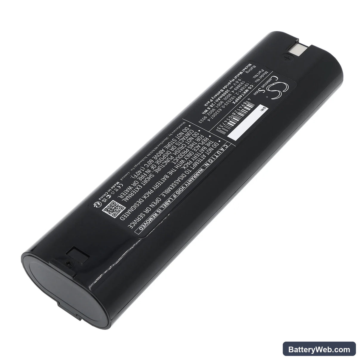 Makita 4093D Replacement Battery, 9.6V, 3000mAh, Ni-MH 2