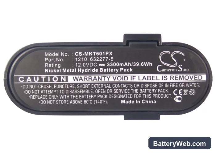 Makita 5092D Replacement Battery, 12V, 3300mAh, Ni-MH 4