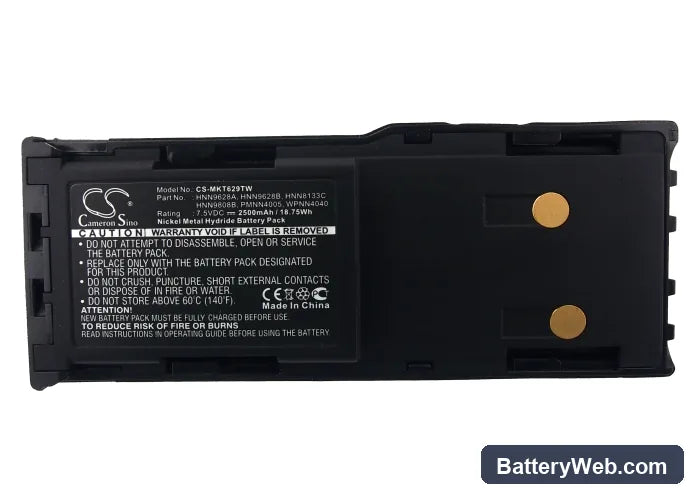 Motorola GP88 Replacement Battery, 7.5V, 2500mAh, Ni-MH 5