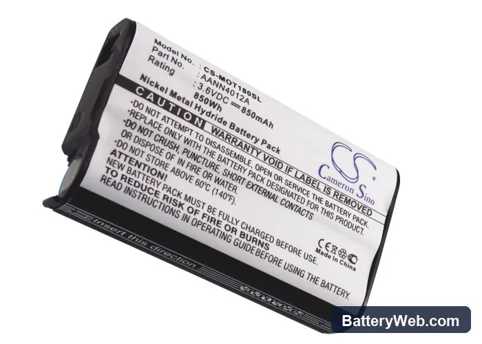 Motorola T180 Replacement Battery, 3.6V, 850mAh, Ni-MH 5