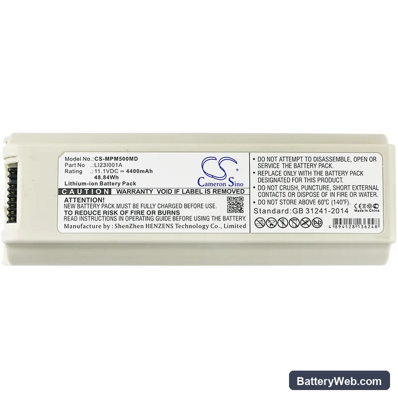 Mindray Echographe M5 Replacement Battery, 11.1V, 4400mAh, Li-ion 3