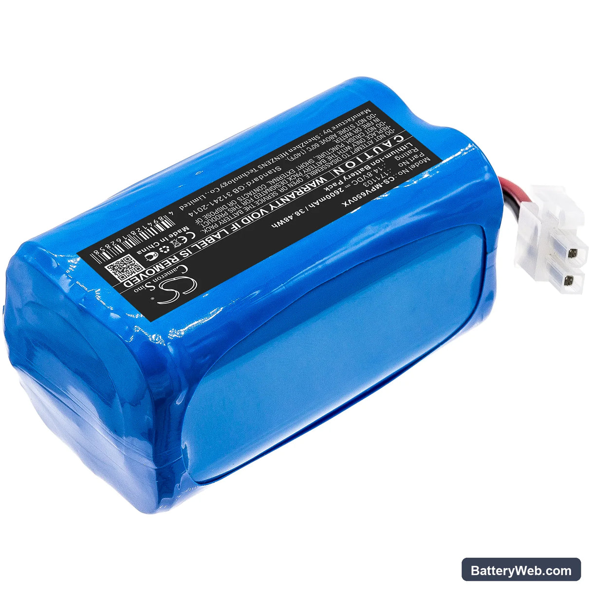 Mamibot PreVac 650 Replacement Battery, 14.8V, 2600mAh, Li-ion 2