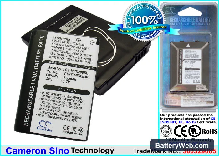 OGO Pocket Web Replacement Battery, 3.7V, 750mAh, Li-ion 1