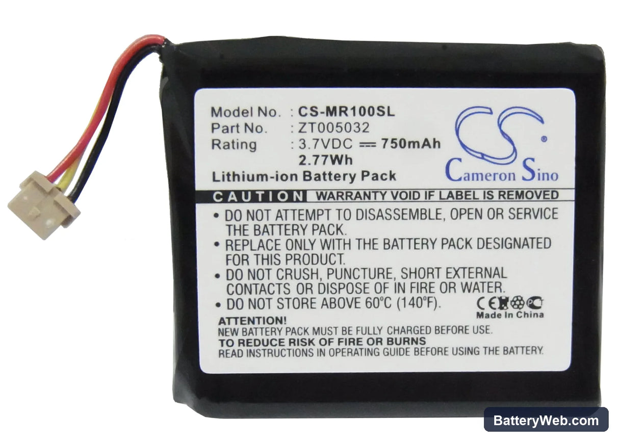 Olympus mrobe MR-100 Replacement Battery, 3.7V, 750mAh, Li-ion 5