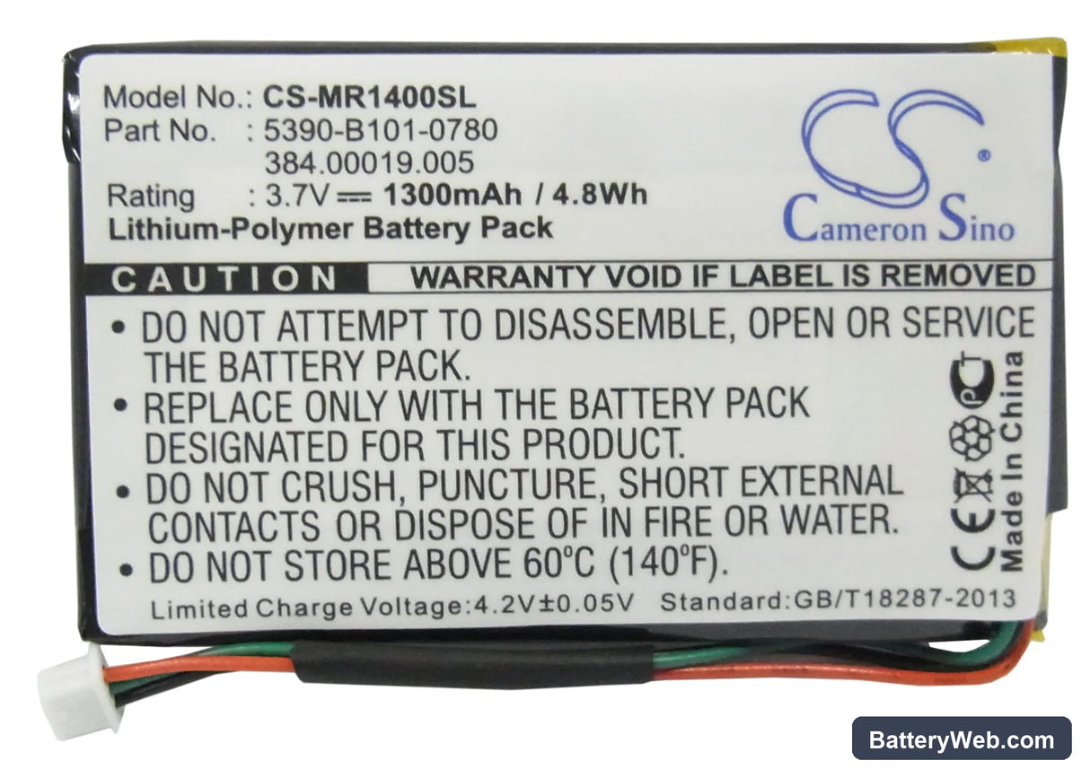 Magellan RoadMate 1400 Replacement Battery, 3.7V, 1300mAh, Li-Polymer 5