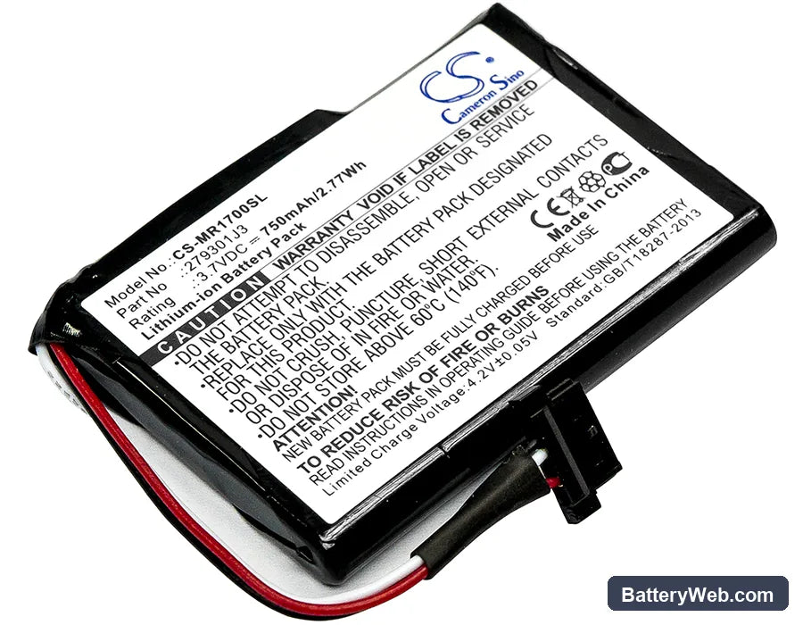 Magellan RoadMate 1700 Replacement Battery, 3.7V, 750mAh, Li-ion 1