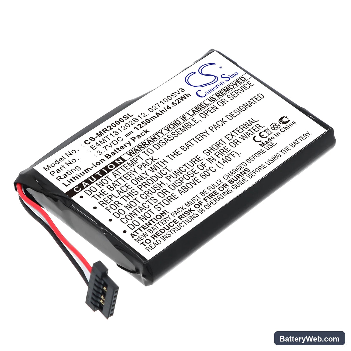 Magellan RoadMate 2000 Replacement Battery, 3.7V, 1250mAh, Li-ion 1