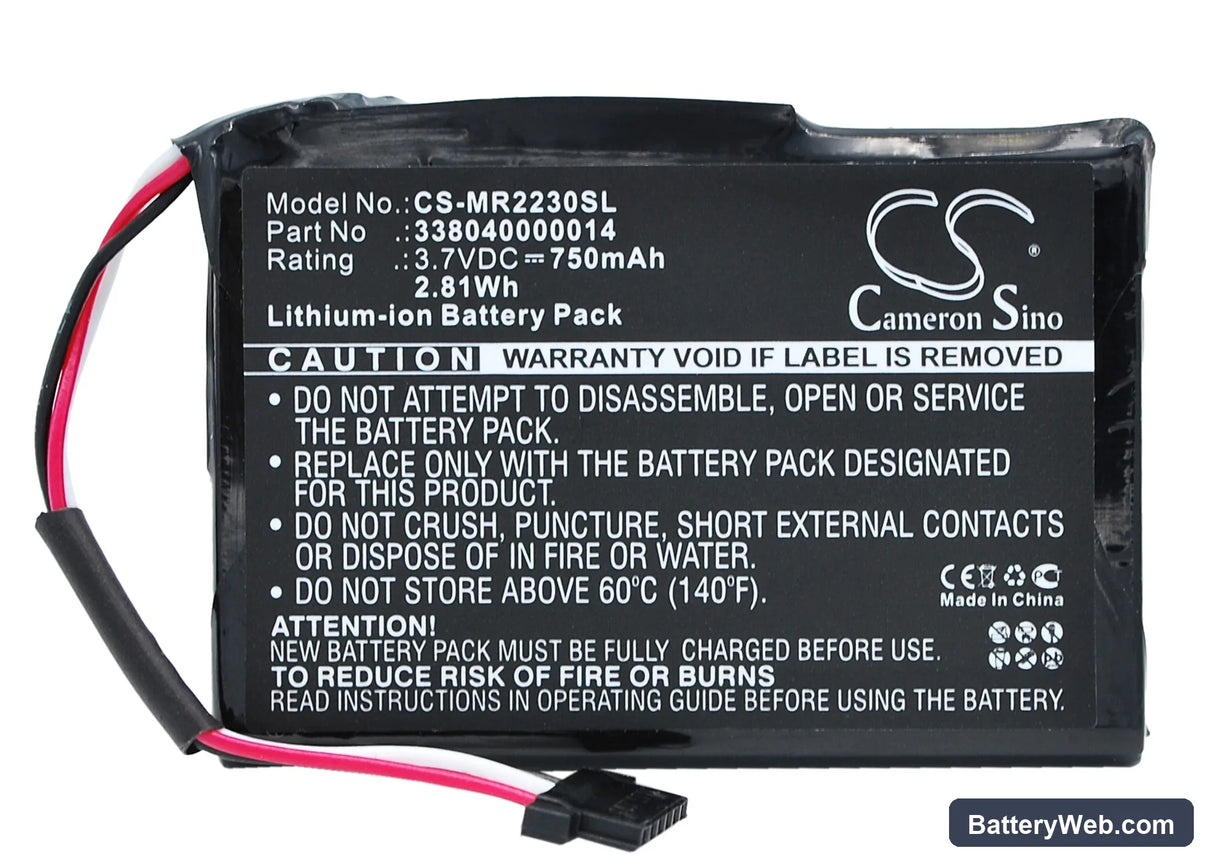 Magellan RoadMate 2230 Replacement Battery, 3.7V, 750mAh, Li-ion 5