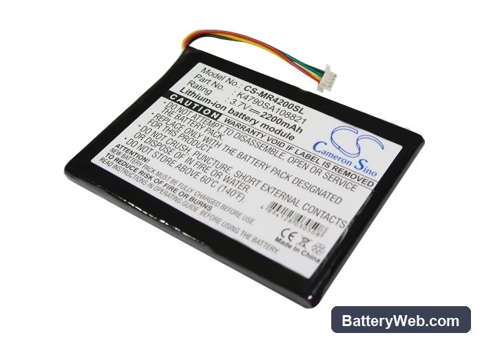 Magellan Maestro 4200 Replacement Battery, 3.7V, 2200mAh, Li-ion 1