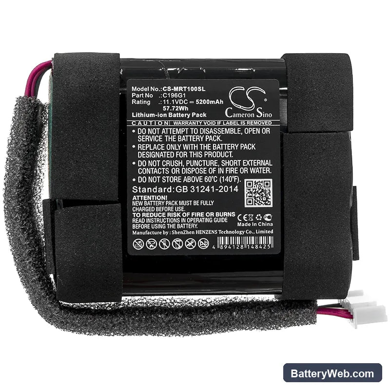 Marshall Tufton Replacement Battery, 11.1V, 5200mAh, Li-ion 3
