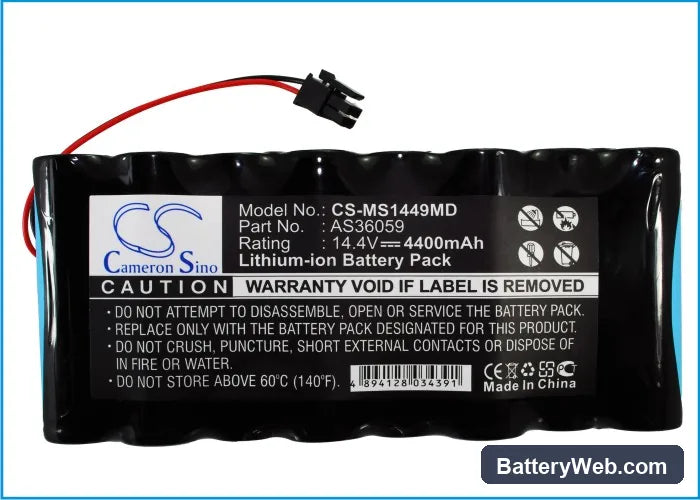 Critikon Systems Dinamap Plus 8710 Replacement Battery, 14.4V, 4400mAh, Li-ion 5