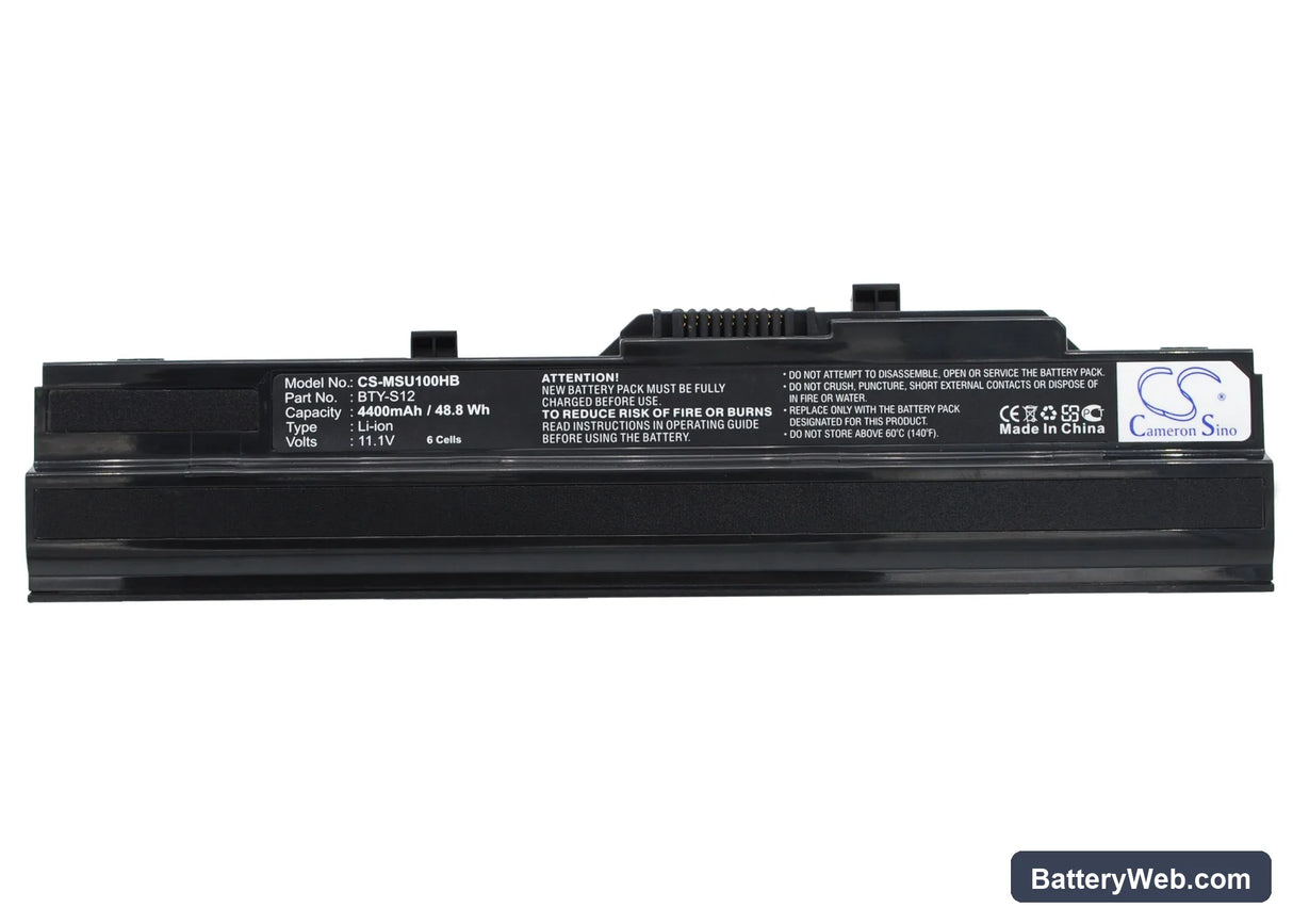 LG X110 Replacement Battery, 11.1V, 4400mAh, Li-ion 1