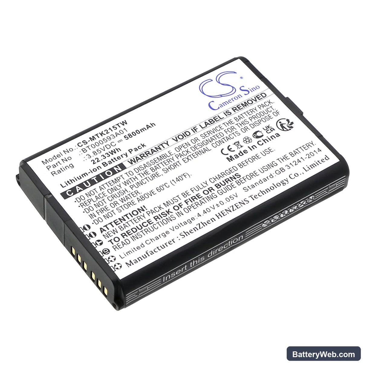 Motorola EVOLVE LTE Replacement Battery, 3.85V, 5800mAh, Li-ion 1