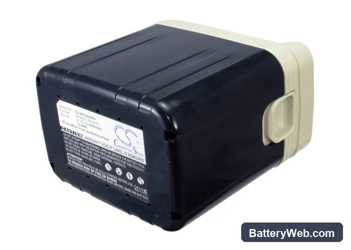 Makita BML240 Replacement Battery, 24V, 3000mAh, Ni-MH 4