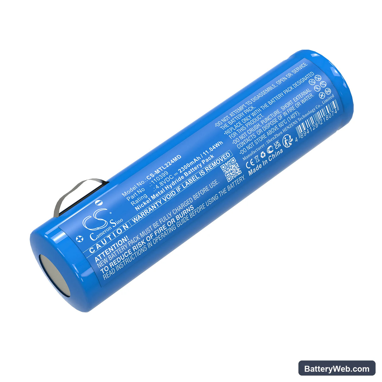Mentor 22-4501 Replacement Battery, 4.8V, 2300mAh, Ni-MH 1