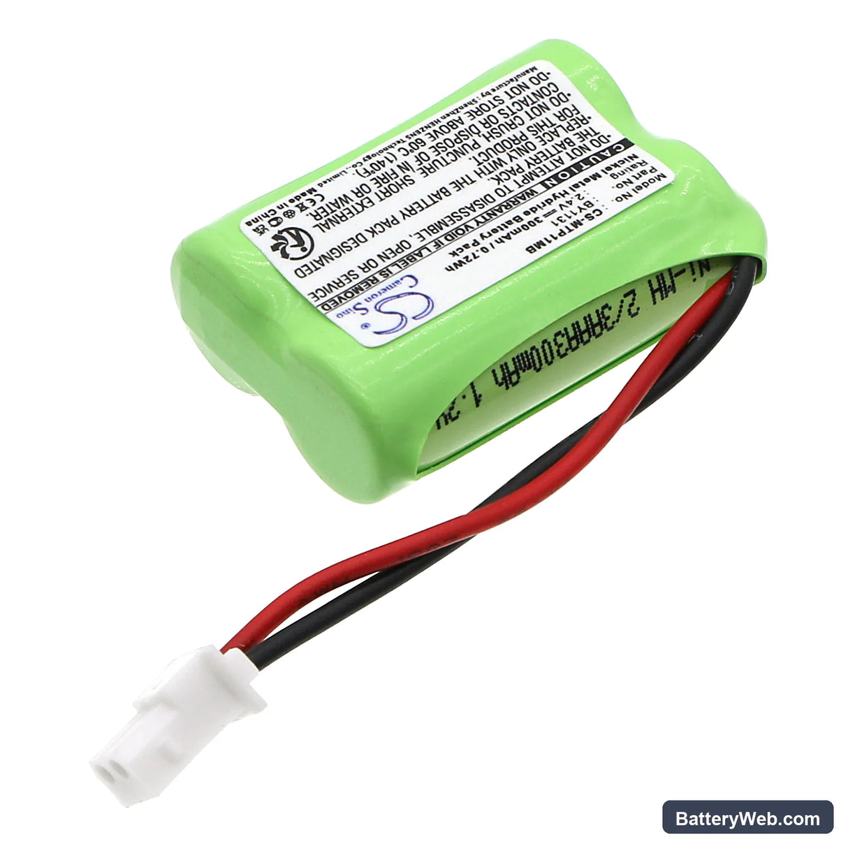 Motorola MBP11 Replacement Battery, 2.4V, 300mAh, Ni-MH 2
