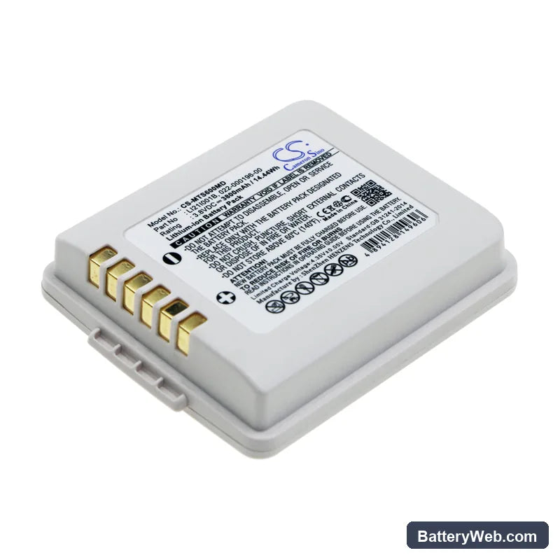 Mindray Telemetry Launcher Replacement Battery, 3.8V, 3800mAh, Li-ion 1