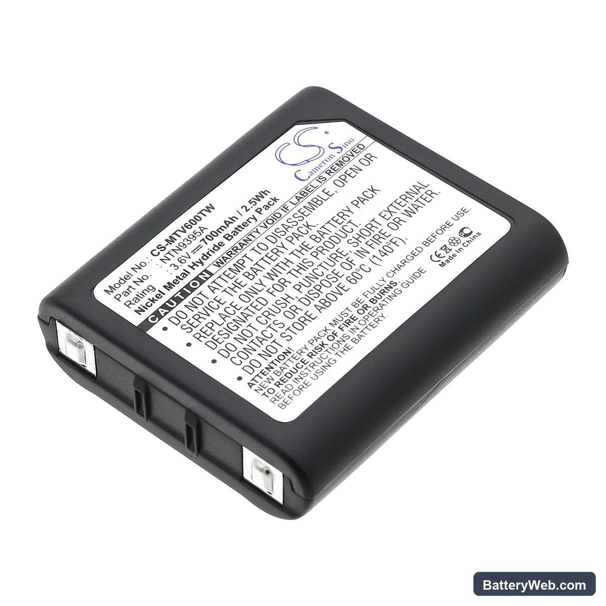 Motorola Talkabout T6000 Replacement Battery, 3.6V, 700mAh, Ni-MH 1
