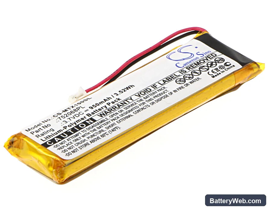 Midland BTX1 Replacement Battery, 3.7V, 950mAh, Li-Polymer 1