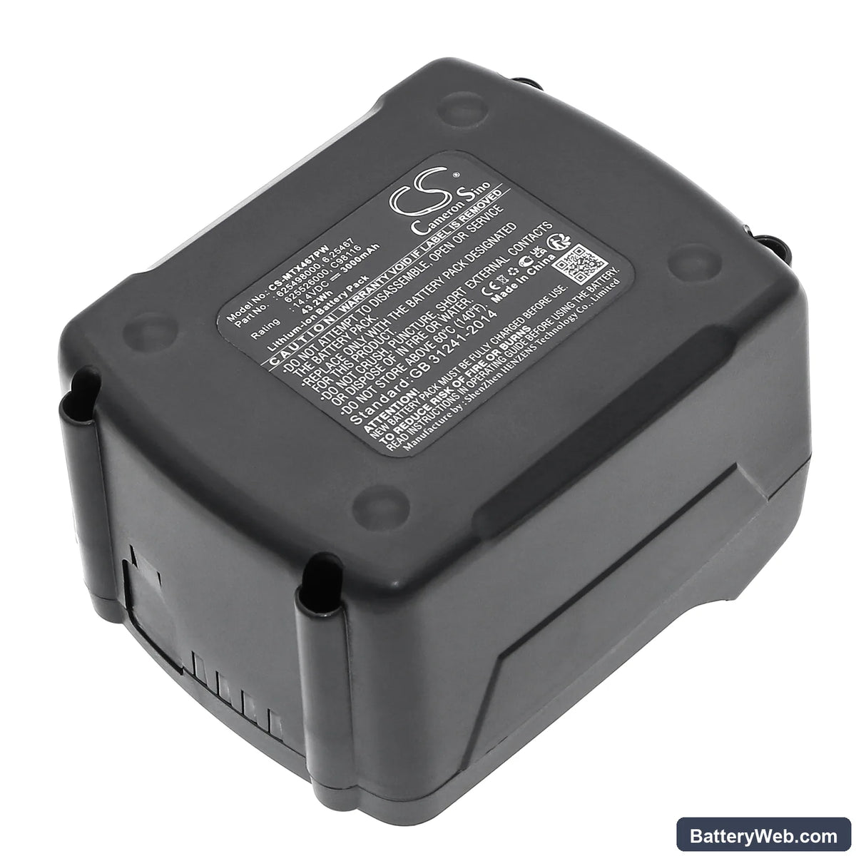 Metabo BS 14.4 LTX Impuls Replacement Battery, 14.4V, 3000mAh, Li-ion 3