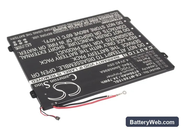 Motorola Xoom 2 10.1 Replacement Battery, 3.7V, 6700mAh, Li-Polymer 2