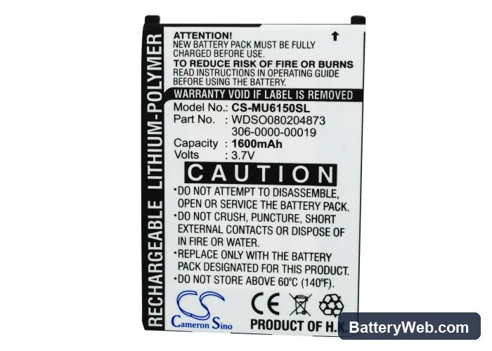 ANOW Q200 Replacement Battery, 3.7V, 1600mAh, Li-Polymer 5